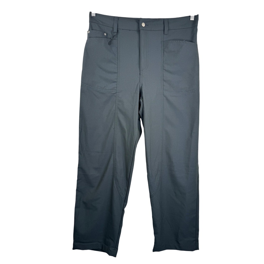 ZARA Men Gray Flat Front Chino Style Pants relaxed utility cargo 90s sz 36